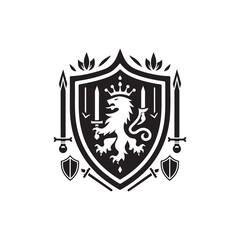 coat of arms with a crown silhouette