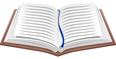Open Book Vector Illustration – Isolated Template for Mockup, Sticker, Icon, Logo, Label, and Symbol Designs