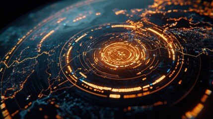 Mesmerizing Cosmic Vortex   Futuristic Digital Sphere in Glowing Neon Lights