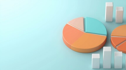 Fototapeta premium Colorful Geometric Shapes Infographic Background for Business Analytics and Data Presentation