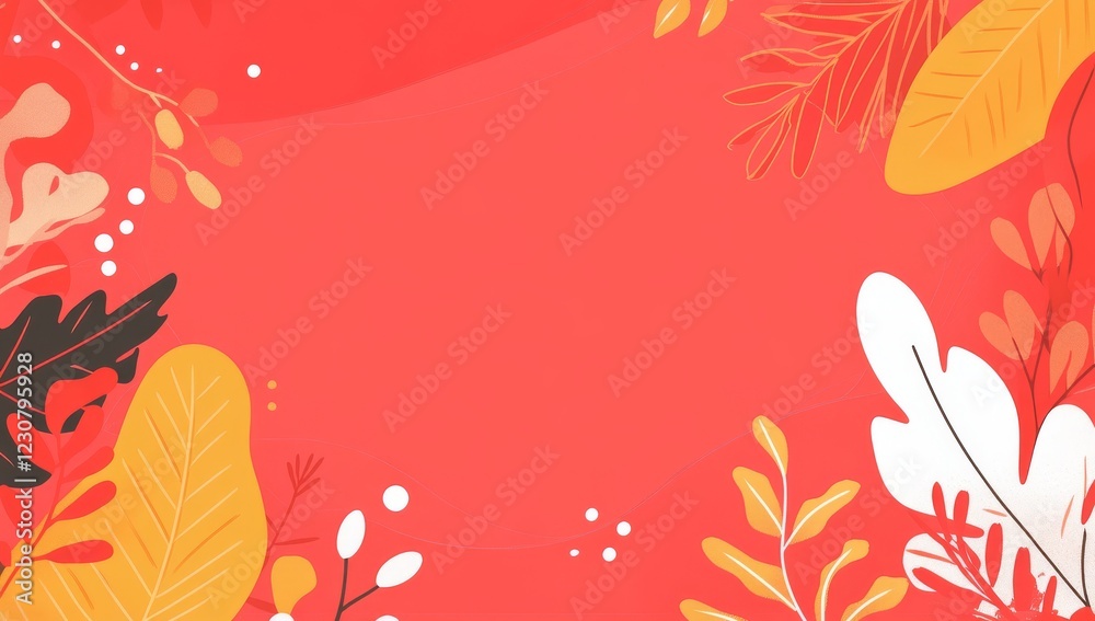 Wall mural a red abstract background with an energetic composition of dynamic shapes
