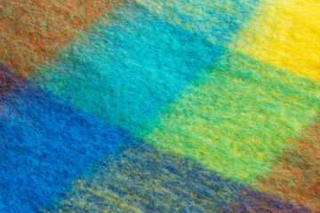 Colorful squared cashmere material as background