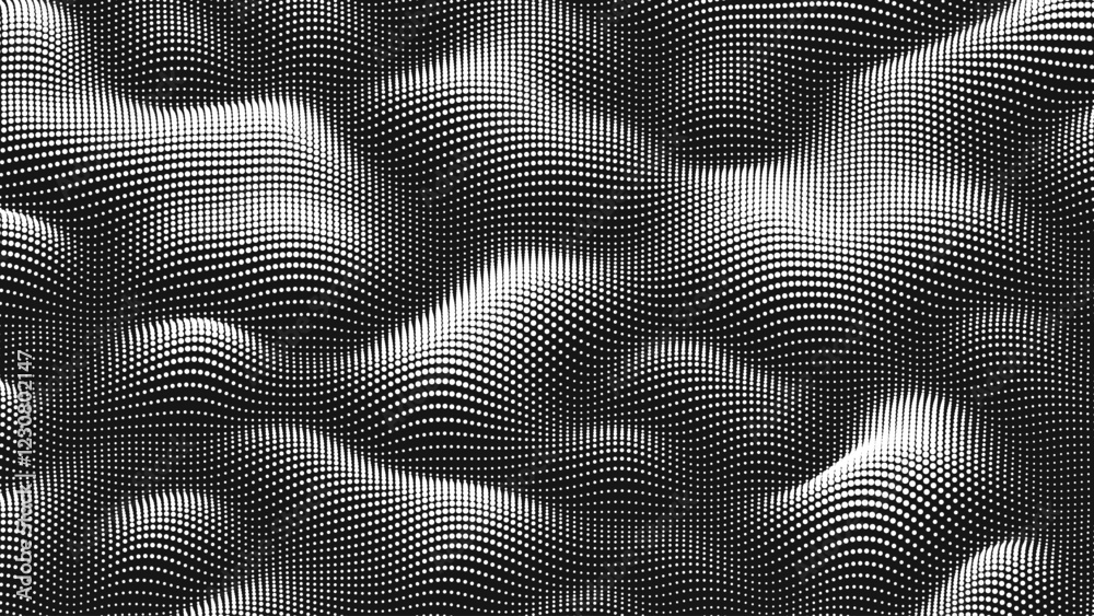 Poster point wave noise texture. abstract dot background. technological cyberspace background.