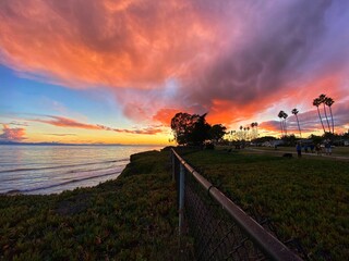 sunset over the ocean