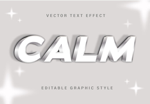White 3D Text Effect with Stylish Look