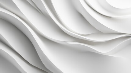 Obraz premium Abstract White Draped Fabric, Elegant Minimalist Background