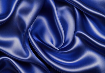 Obraz premium A close-up of the dark blue fabric, with its smooth texture and subtle sheen, is set against a background that suggests an elegant setting or room interior