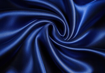 Obraz premium A close-up of the material, showcasing its deep blue color and smooth texture, set against a dark background 