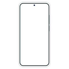 white screen smartphone on transparent background
