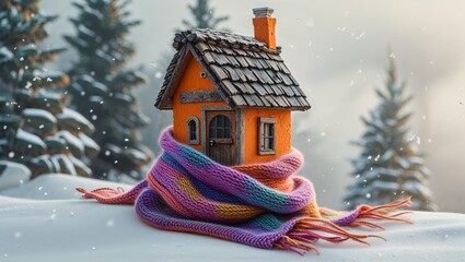 Naklejka premium christmas tree in the snow