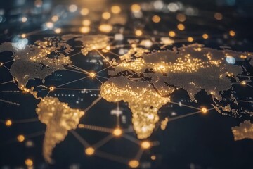 Global Interconnectivity: A Network of Lights Illuminating the World