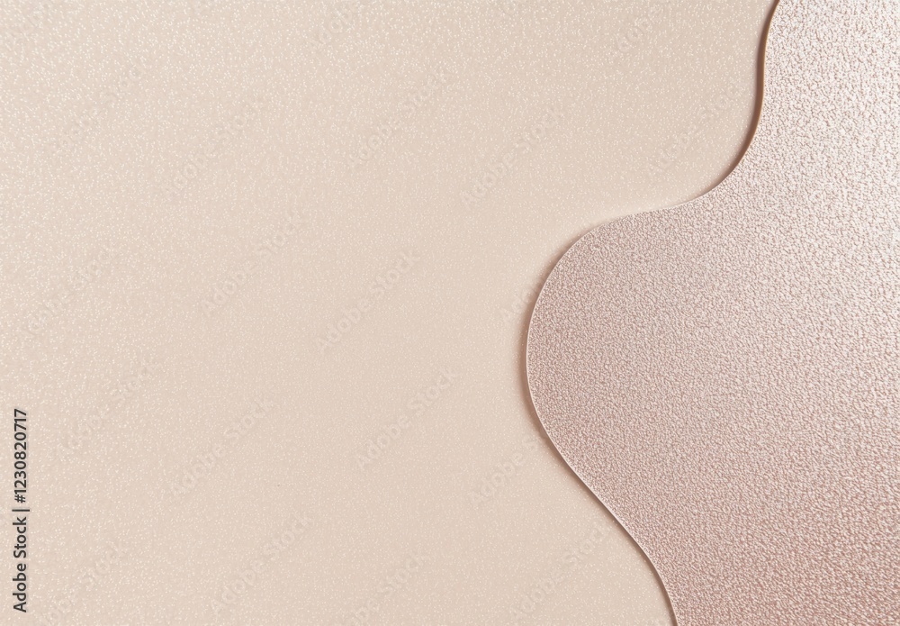 Poster soft pink beige abstract minimalist background featuring a textured surface and curved shapes, creat