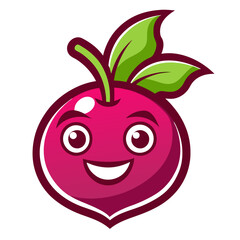 Beetroot Vegetable Vector Illustration | Cartoon, Clipart & Line Art Design on White Background, Beetroot vegetable vector illustration in cartoon, clipart & line art styles, isolated on white.