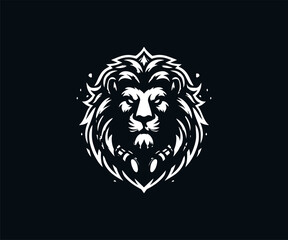 Lion head logo design vector template. Lion head mascot illustration.