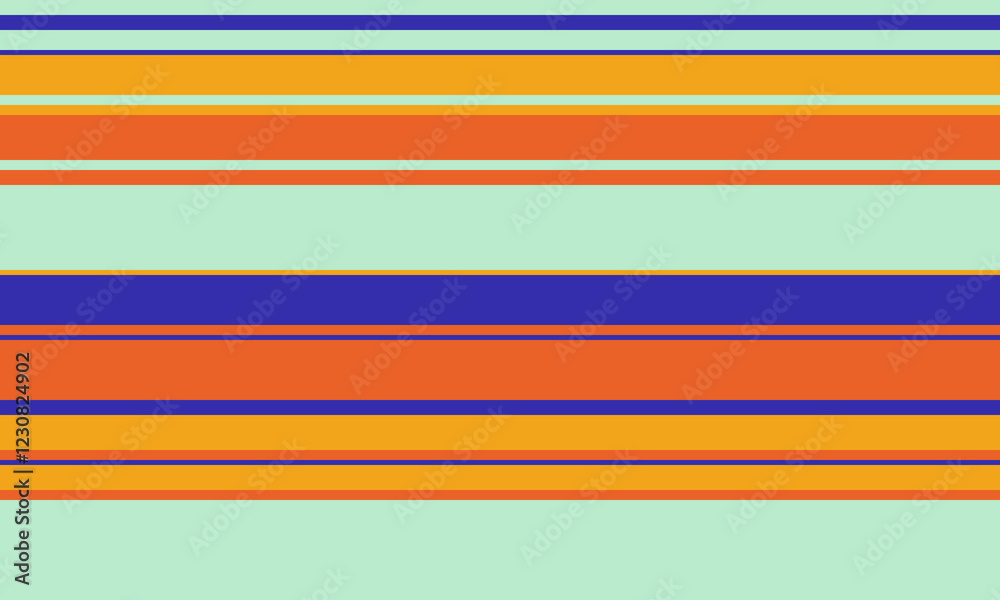 Aufkleber geometric stripes seamless vector pattern with horizontal lines in varied colours, creating an abstr
