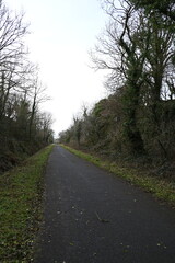 a walk on the granite way in Devon, a cycle route that was once a railway traveling though Dartmoor near Meldon