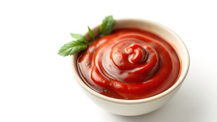 Ketchup Bowl - Delicious Red Sauce Close-Up
