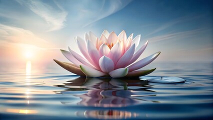 Serene Lotus Blossom at Sunrise