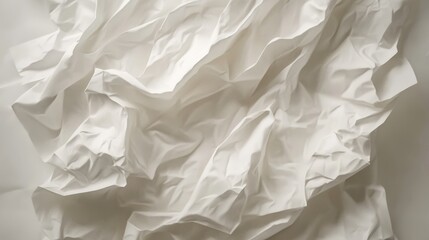 Obraz premium A wrinkled paper mockup with deep folds, placed on a clean surface