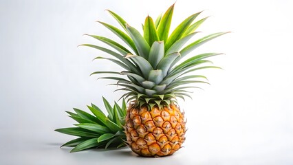 Fototapeta premium Fresh Pineapple on White Background