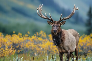 Fototapeta premium Moose in Its Natural Habitat in Alaska
