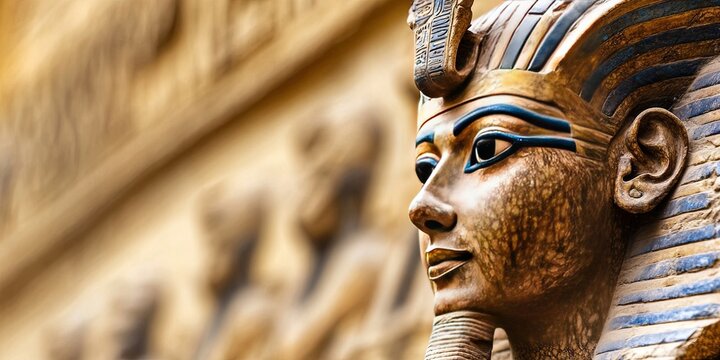 egyptian pharoah statue with modern style