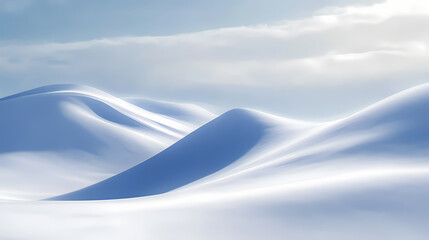 Isolated snow hills landscape. winter snowdrift background. Frosted Fields. Illustration