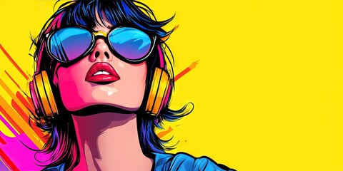 manga stylish trendy gen z woman isolated on solid background 