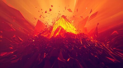 Volcanic Eruption: A Crystalline Inferno