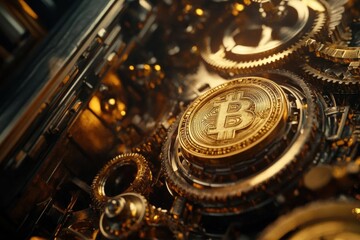 Fototapeta premium Bitcoin: The Engine of the Digital Economy