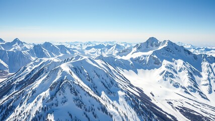 Obraz premium Utah Ski Resort Mountain Peak - Winter Wonderland