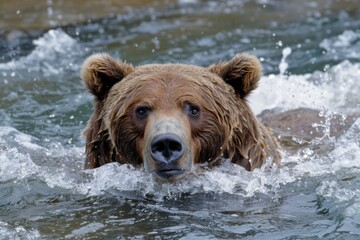 Grizzly Bear in Its Natural Habitat