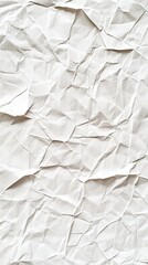 Fototapeta premium White Crumpled Paper Texture Background