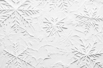 White Snowflakes on a White Textured Background
