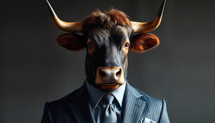 Bull In A Pinstripe Suit A Powerful Image