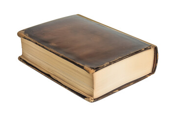 Hardcover Chapter Book With Worn Edges Displayed on a White Transparent Background for Design Purposes