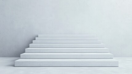 Minimalist White Staircase in Modern Interior Space