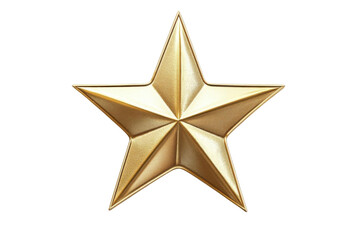 Obraz premium Golden Star Shines Brightly Against Black Background: Celestial Symbolism