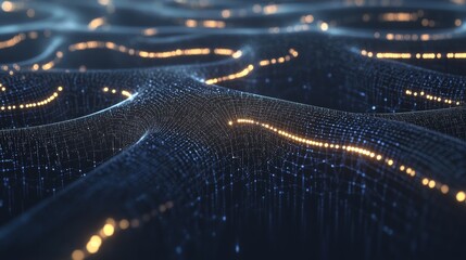 An abstract depiction of advanced AI algorithms with neural network patterns and illuminated connections, in a sleek digital space, AI style