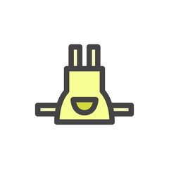 カラー日用品家電関連の単品アイコン　エプロン