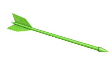 Green Arrow Soaring Through Air, Archery Concept