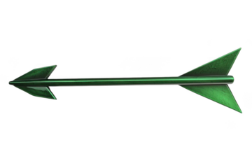Green Arrow Points Left and Right with Direction Concept