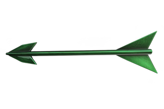 Green Arrow Points Left and Right with Direction Concept