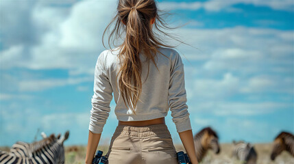  exploring the serengeti national park in tanzania with a woman