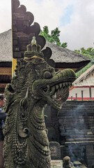 Intricate Stone Dragon Sculpture at Cultural Temple