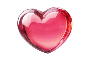 Shiny Pink Heart Showing Love and Affection, Romance and Valentine's day.