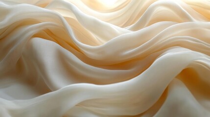 Obraz premium Elegant Abstract Chiffon Fabric Art in Minimalist Studio Setting. Generative AI