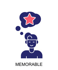 Product presentation icon filled with two colors