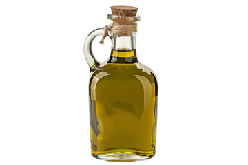 Bottle of Olive Oil Isolated on a White Transparent Background for Culinary Use in Home Kitchens and Restaurants