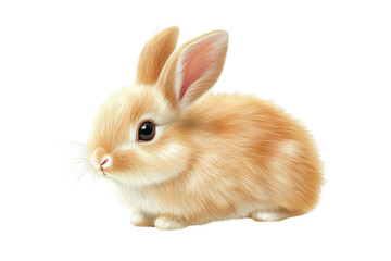 Obraz premium Cute Bunny Sits Calmly, Enjoying Peaceful Moment: Adorable Wildlife